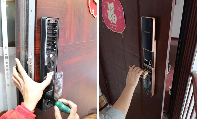 开密码指纹门锁